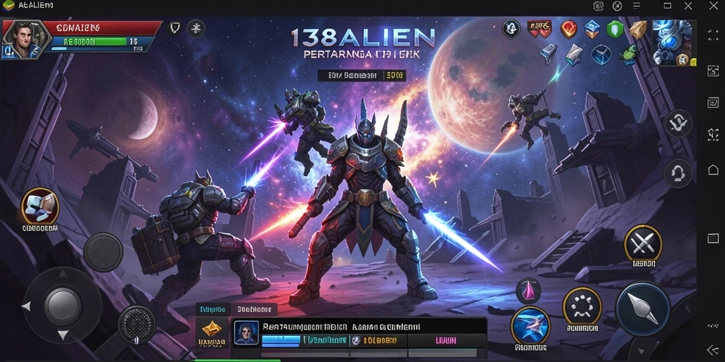 Gameplay seru dengan aksi pertarungan luar angkasa.
