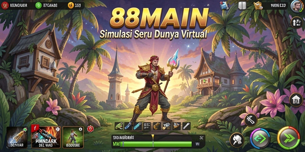 Screenshot menampilkan gameplay simulasi yang seru di 88MAIN.