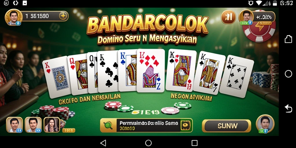 Tampilan gameplay domino yang menarik di BANDARCOLOK.