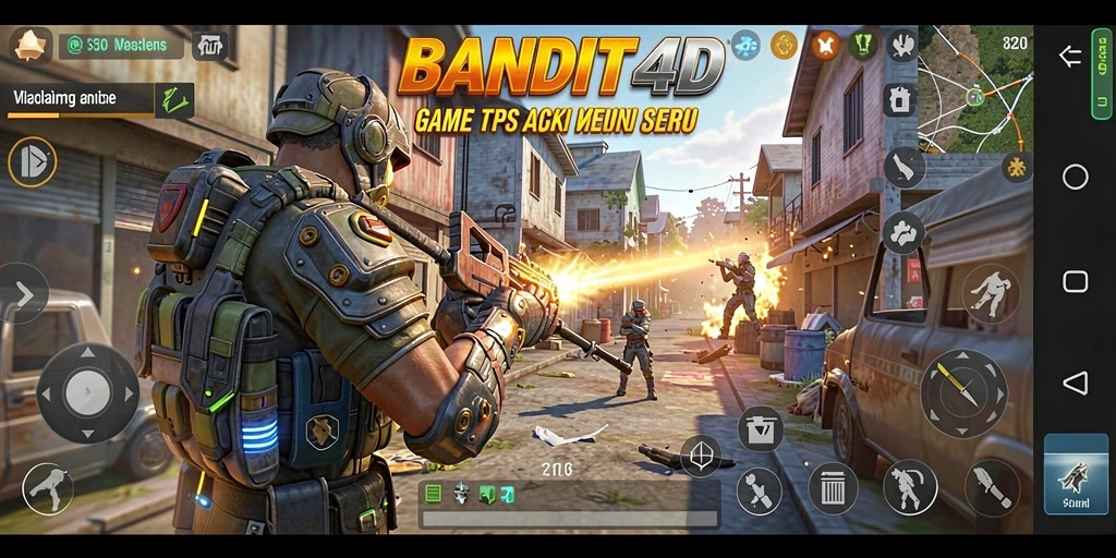 Tangkapan layar BANDIT4D menampilkan aksi seru dalam gameplay TPS.
