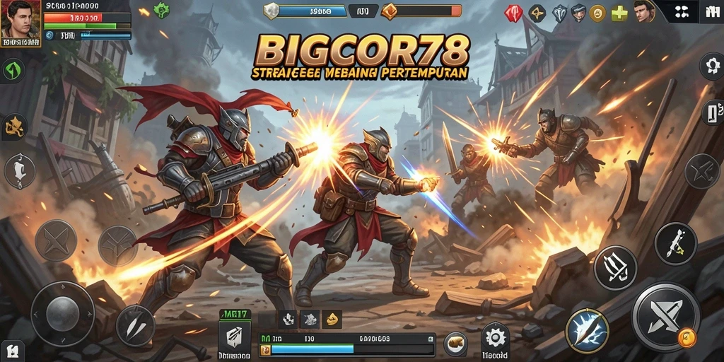 Tampilan gameplay BIGCOR78 yang menegangkan dan strategis.