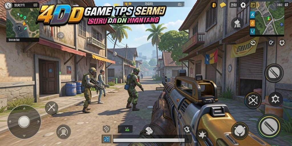 Tampilan gameplay BUKTI4D yang menegangkan dalam misi TPS.