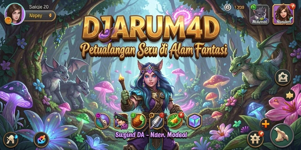 Screenshot gameplay DJARUM4D menunjukkan aksi petualangan seru di dunia fantasi.