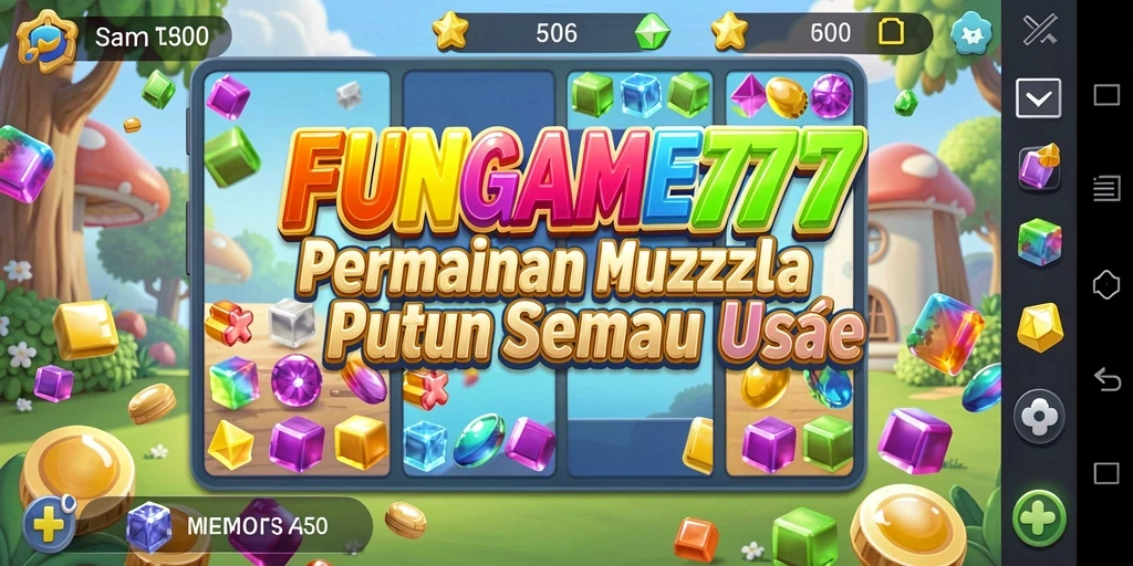 Tampilan gameplay menarik dari FUNGAME777 yang menampilkan tantangan Puzzle.