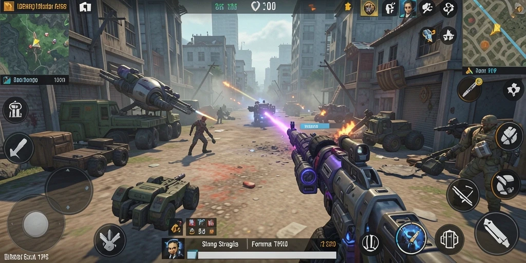 Screenshot gameplay <strong>IDRRP</strong> menunjukkan aksi tembak-menembak yang intens.