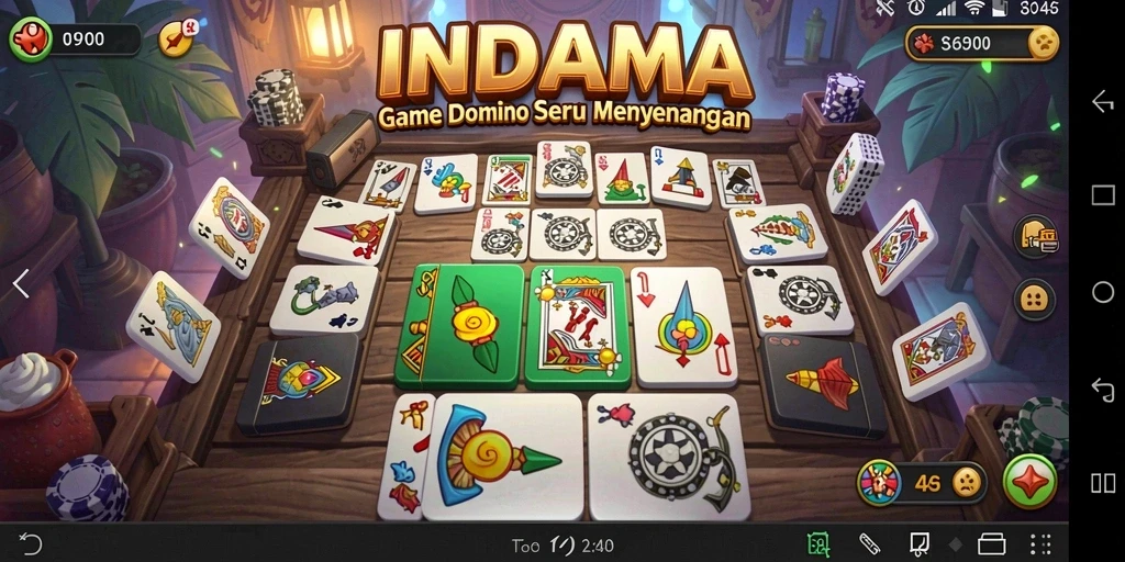 Tampilan menarik gameplay Domino dalam INDAAA.