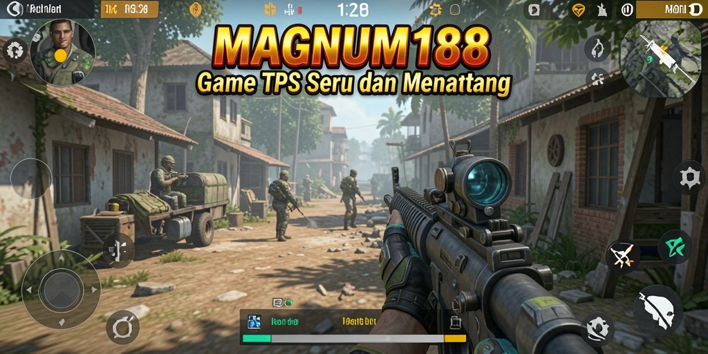 Tangkapan layar <strong>MAGNUM188</strong> menampilkan aksi tembak-menembak yang mendebarkan dalam mode TPS.