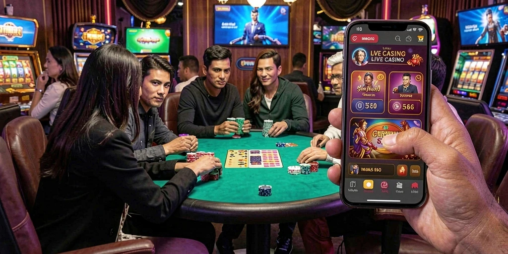 Tampilan utama MDG188 dengan dealer live dan gameplay yang mendebarkan.
