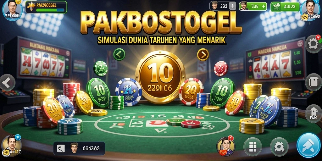 Tampilan gameplay PAKBOSTOGEL yang menarik dan interaktif.