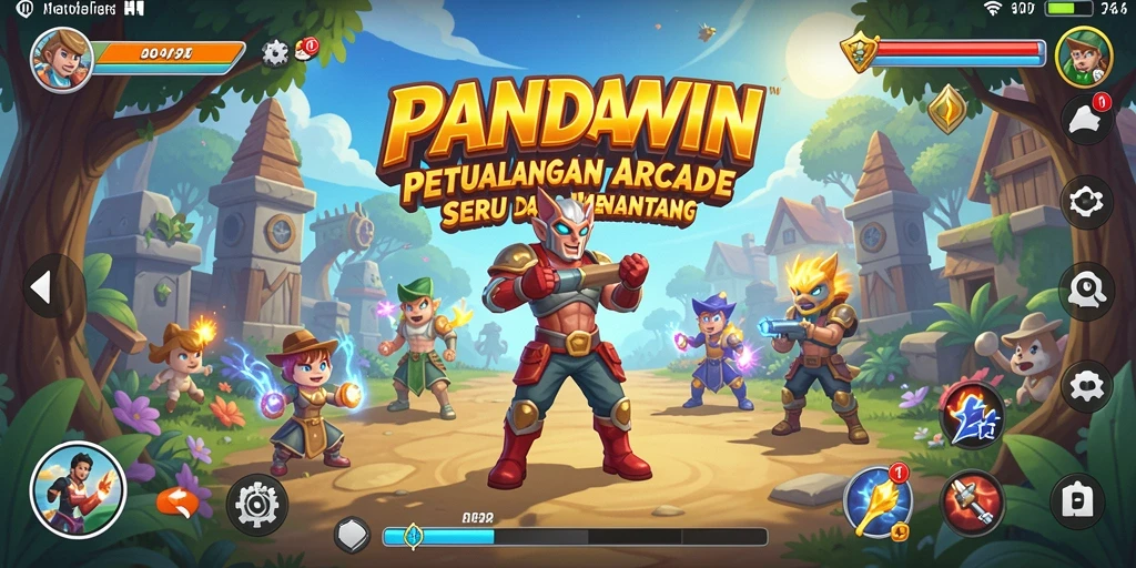 Tampilan gameplay seru dari PANDAWIN yang menantang kemampuan pemain.
