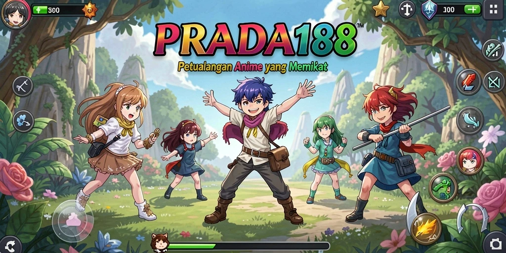 Tampilan gameplay PRADA188 yang penuh warna dan dinamis.