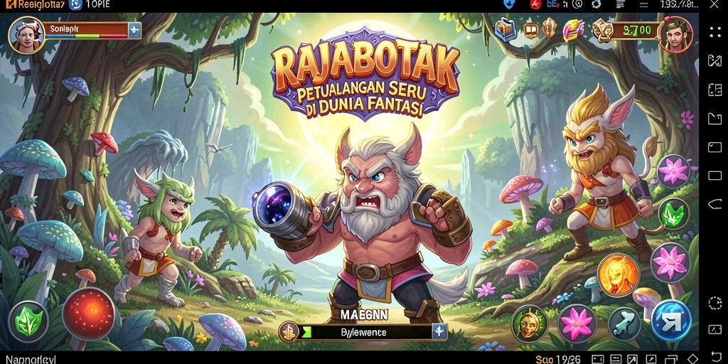 Tampilan gameplay seru RAJABOTAK saat menjelajah dunia petualangan.