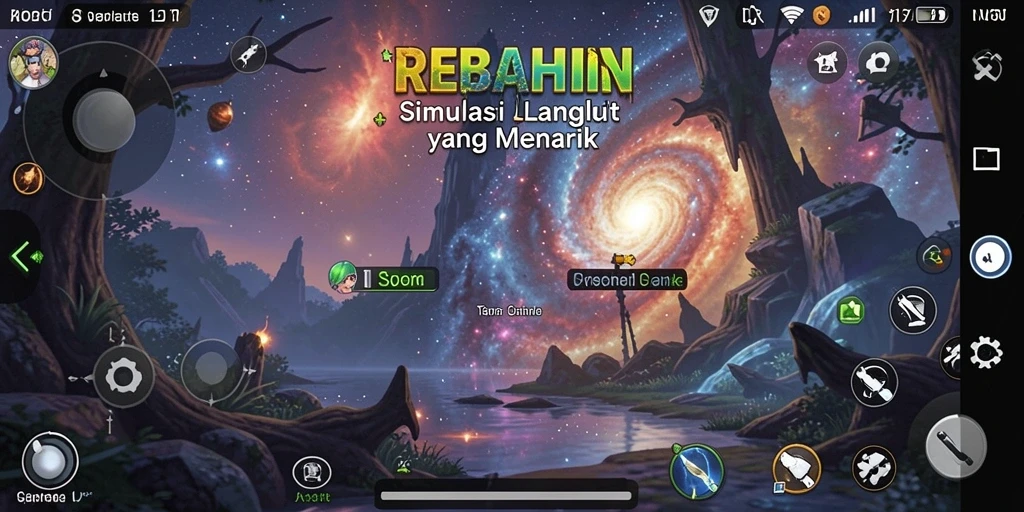 Gameplay menarik dalam REBAHIN dengan berbagai aktivitas simulasi.
