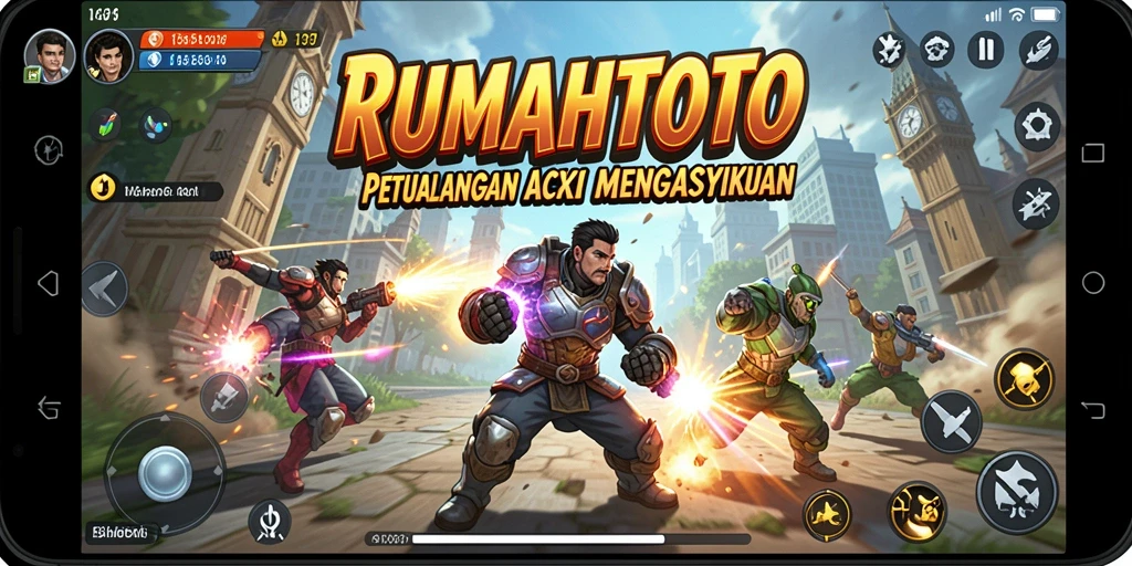 Screenshot gameplay RUMAHTOTO menunjukkan aksi yang mendebarkan.