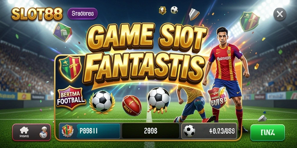 Tampilan gameplay SLOT88 dengan elemen sepak bola yang menarik.