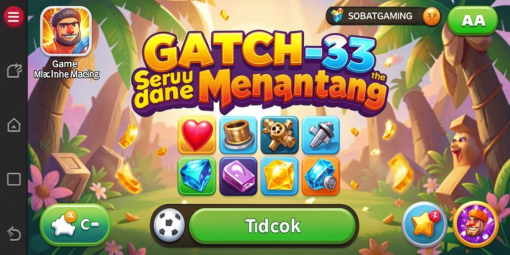 Tampilkan gameplay SERU dari SOBATGAMING di level Match-3.
