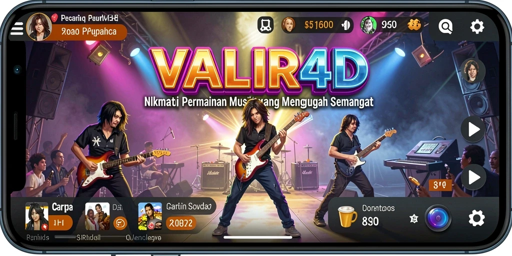 Gameplay menarik VALIR4D dengan beragam lagu dan tantangan.