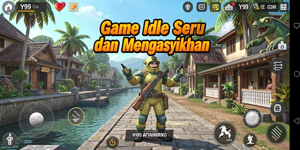 Tampilan gameplay Y89 yang menarik dan seru dengan fitur Idle.